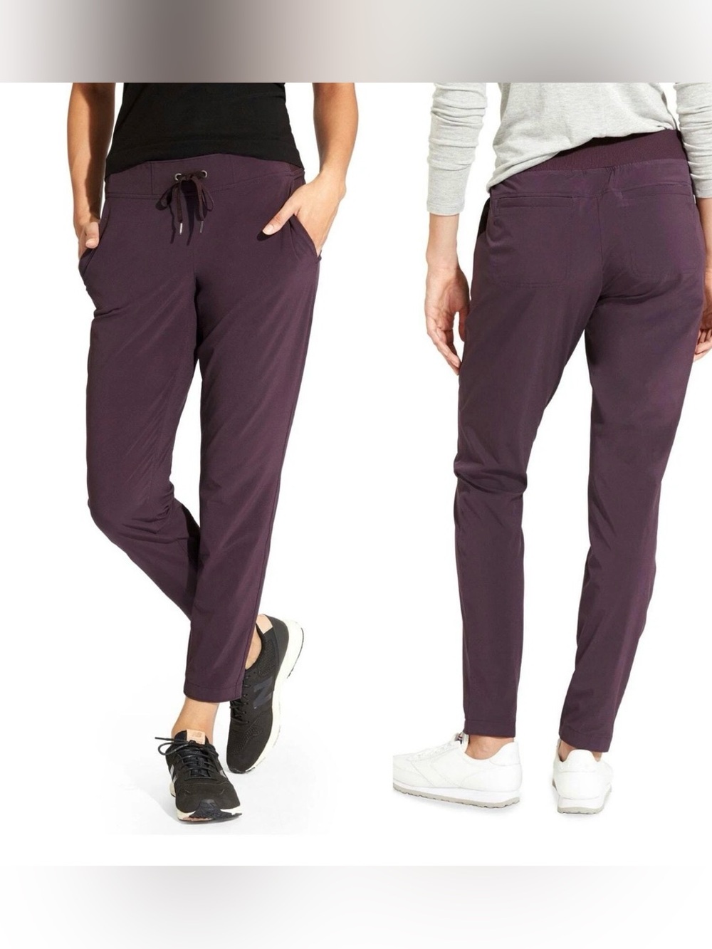 ATHLETA MIDTOWN ANKLE pants plum sz 8